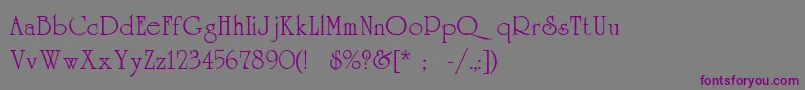 Universityc Font – Purple Fonts on Gray Background