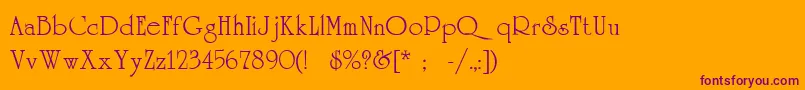 Шрифт Universityc – фиолетовые шрифты на оранжевом фоне