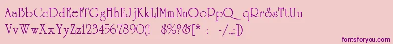 Universityc Font – Purple Fonts on Pink Background