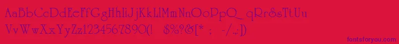 Universityc Font – Purple Fonts on Red Background