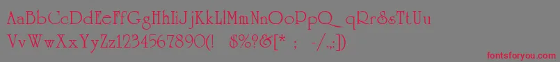 Universityc Font – Red Fonts on Gray Background
