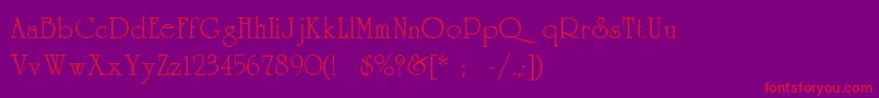 Universityc Font – Red Fonts on Purple Background