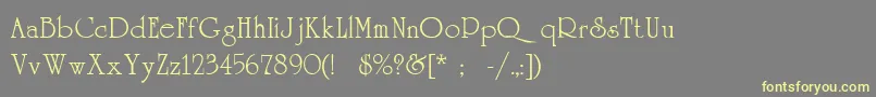 Universityc Font – Yellow Fonts on Gray Background