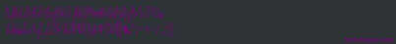 PushingUpDaisies Font – Purple Fonts on Black Background