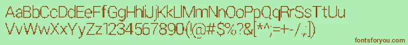 ParametricGlitch Font – Brown Fonts on Green Background