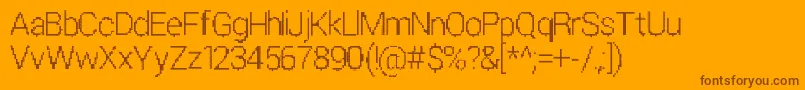 More about ParametricGlitch Font ParametricGlitch Font – Brown Fonts on Orange Background