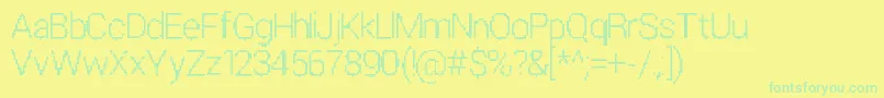 ParametricGlitch-fontti – vihreät fontit keltaisella taustalla
