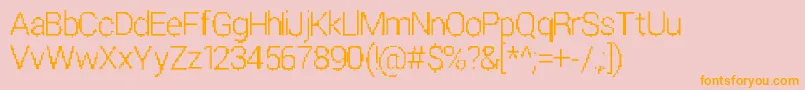 ParametricGlitch-Schriftart – Orangefarbene Schriften auf rosa Hintergrund