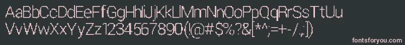 Czcionka ParametricGlitch – różowe czcionki na czarnym tle