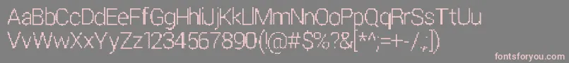 ParametricGlitch-Schriftart – Rosa Schriften auf grauem Hintergrund