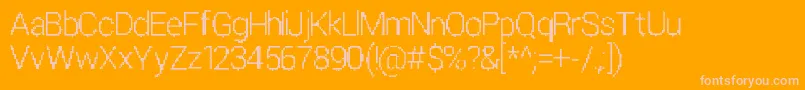 ParametricGlitch Font – Pink Fonts on Orange Background