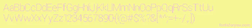 ParametricGlitch Font – Pink Fonts on Yellow Background