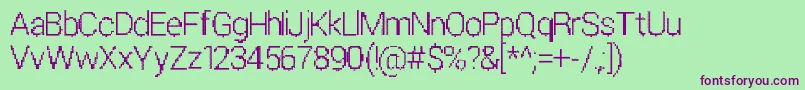 ParametricGlitch-Schriftart – Violette Schriften auf grünem Hintergrund