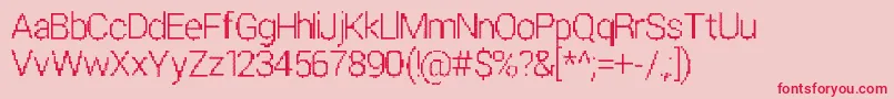 ParametricGlitch Font – Red Fonts on Pink Background