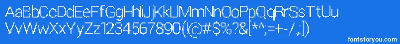ParametricGlitch Font – White Fonts on Blue Background