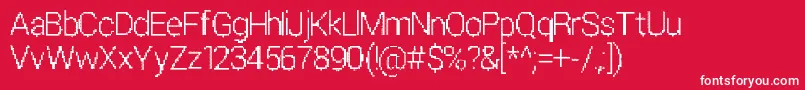 ParametricGlitch-Schriftart – Weiße Schriften auf rotem Hintergrund