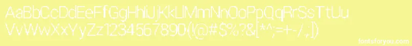 ParametricGlitch Font – White Fonts on Yellow Background