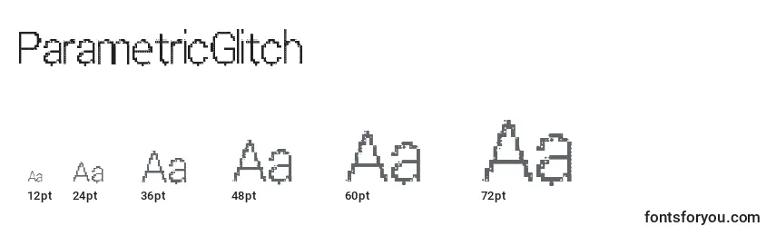 Tamaños de fuente ParametricGlitch