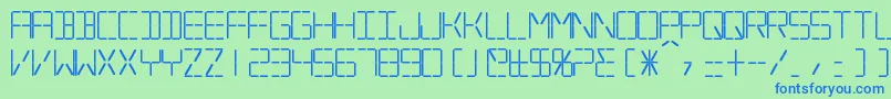 SilverballBold Font – Blue Fonts on Green Background