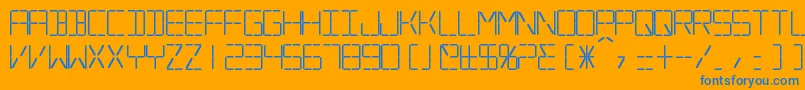 SilverballBold Font – Blue Fonts on Orange Background