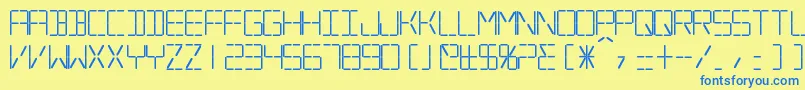 SilverballBold Font – Blue Fonts on Yellow Background