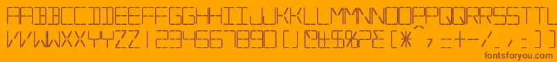 SilverballBold Font – Brown Fonts on Orange Background