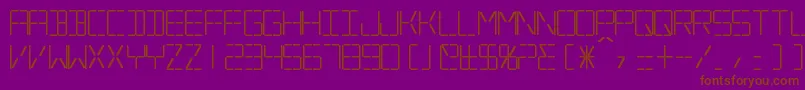 SilverballBold Font – Brown Fonts on Purple Background