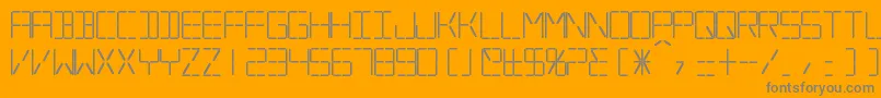 SilverballBold-Schriftart – Graue Schriften auf orangefarbenem Hintergrund