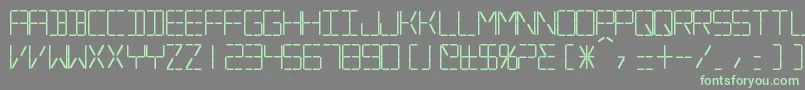 SilverballBold-Schriftart – Grüne Schriften auf grauem Hintergrund