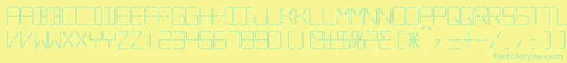 SilverballBold Font – Green Fonts on Yellow Background