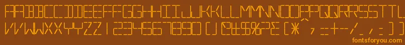 SilverballBold Font – Orange Fonts on Brown Background