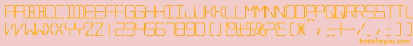 SilverballBold Font – Orange Fonts on Pink Background