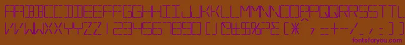 SilverballBold-Schriftart – Violette Schriften auf braunem Hintergrund