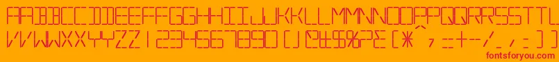 SilverballBold Font – Red Fonts on Orange Background