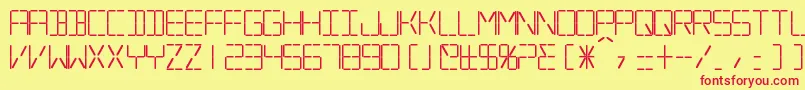 SilverballBold Font – Red Fonts on Yellow Background