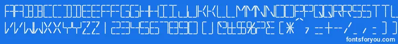フォントSilverballBold – 青い背景に白い文字