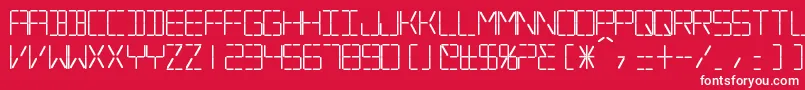 フォントSilverballBold – 赤い背景に白い文字