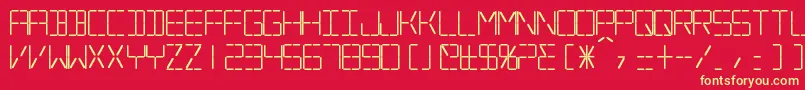 SilverballBold Font – Yellow Fonts on Red Background