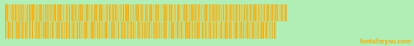 フォントIntp60dltt – オレンジの文字が緑の背景にあります。