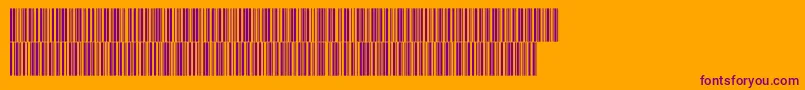 Intp60dltt-Schriftart – Violette Schriften auf orangefarbenem Hintergrund