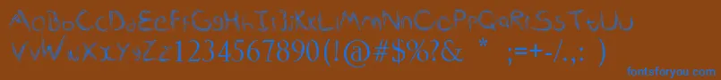 Czcionka Favicon – niebieskie czcionki na brązowym tle