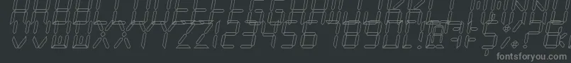 Шрифт NewXDigitalTfbHollow – серые шрифты на чёрном фоне