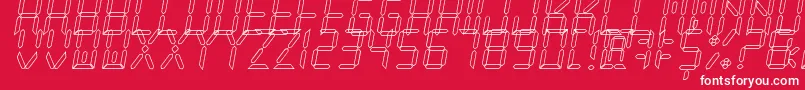 Lisätietoja NewXDigitalTfbHollow-fontista NewXDigitalTfbHollow-fontti – valkoiset fontit punaisella taustalla