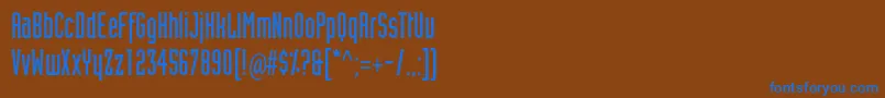 フォントIndustrialtstdSolid – 茶色の背景に青い文字