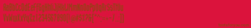 Czcionka IndustrialtstdSolid – brązowe czcionki na czerwonym tle