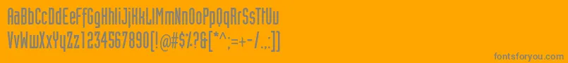 フォントIndustrialtstdSolid – オレンジの背景に灰色の文字