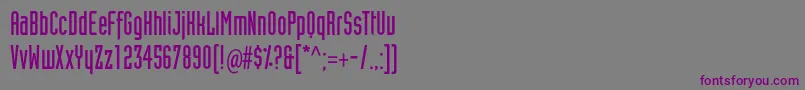 Шрифт IndustrialtstdSolid – фиолетовые шрифты на сером фоне