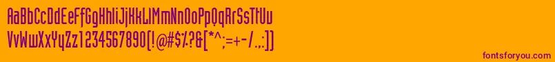 Шрифт IndustrialtstdSolid – фиолетовые шрифты на оранжевом фоне