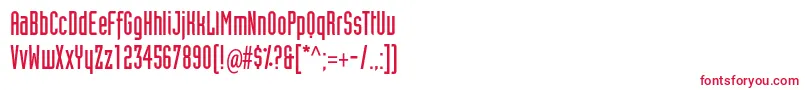 フォントIndustrialtstdSolid – 白い背景に赤い文字