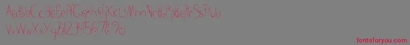 Fishbones Font – Red Fonts on Gray Background